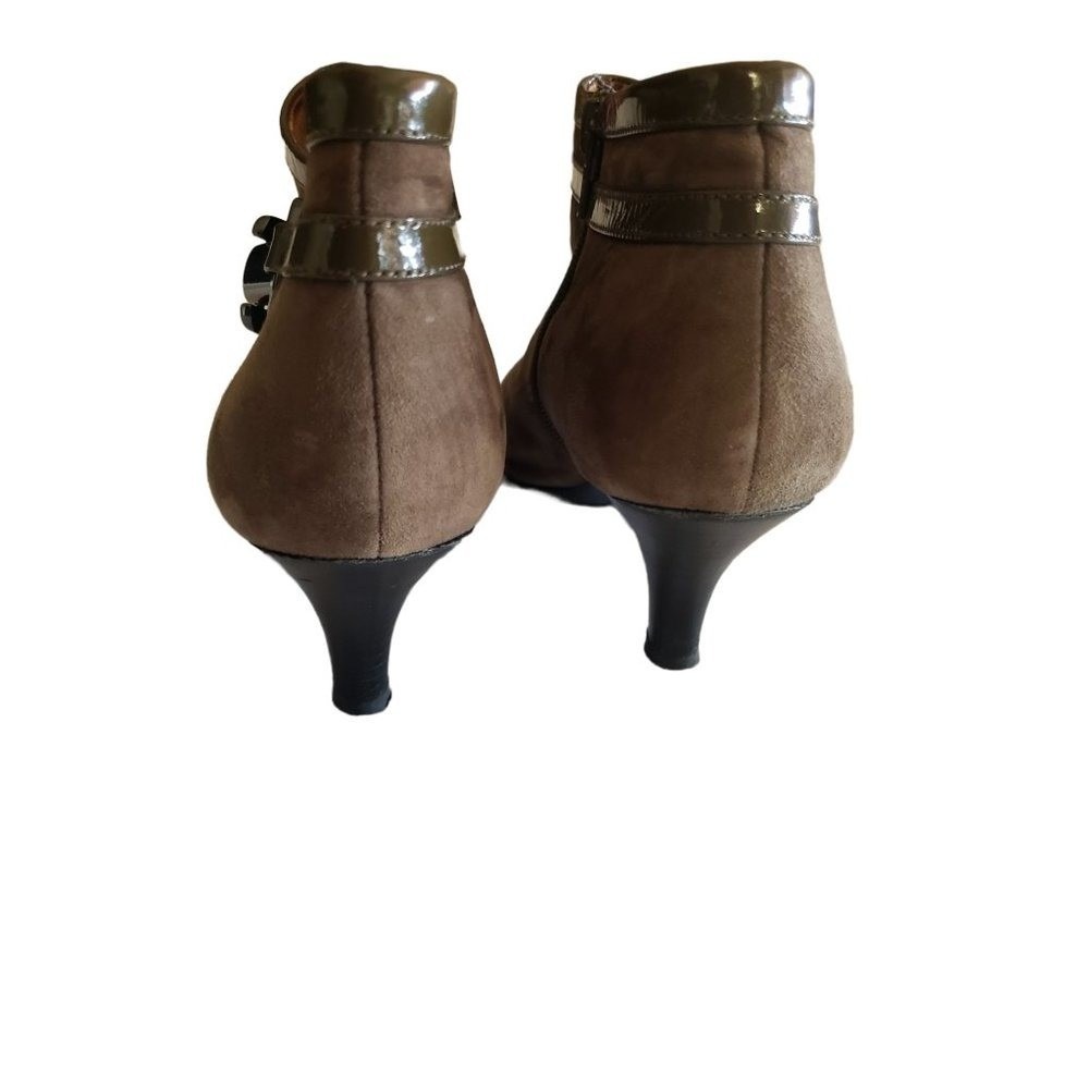 SOFFT BELVEDERE SUEDE BOOTIES SIZE  10M MEDIUM BROWN ANKLE ZIP COMFORT EXTRA SPA - Picture 3 of 10
